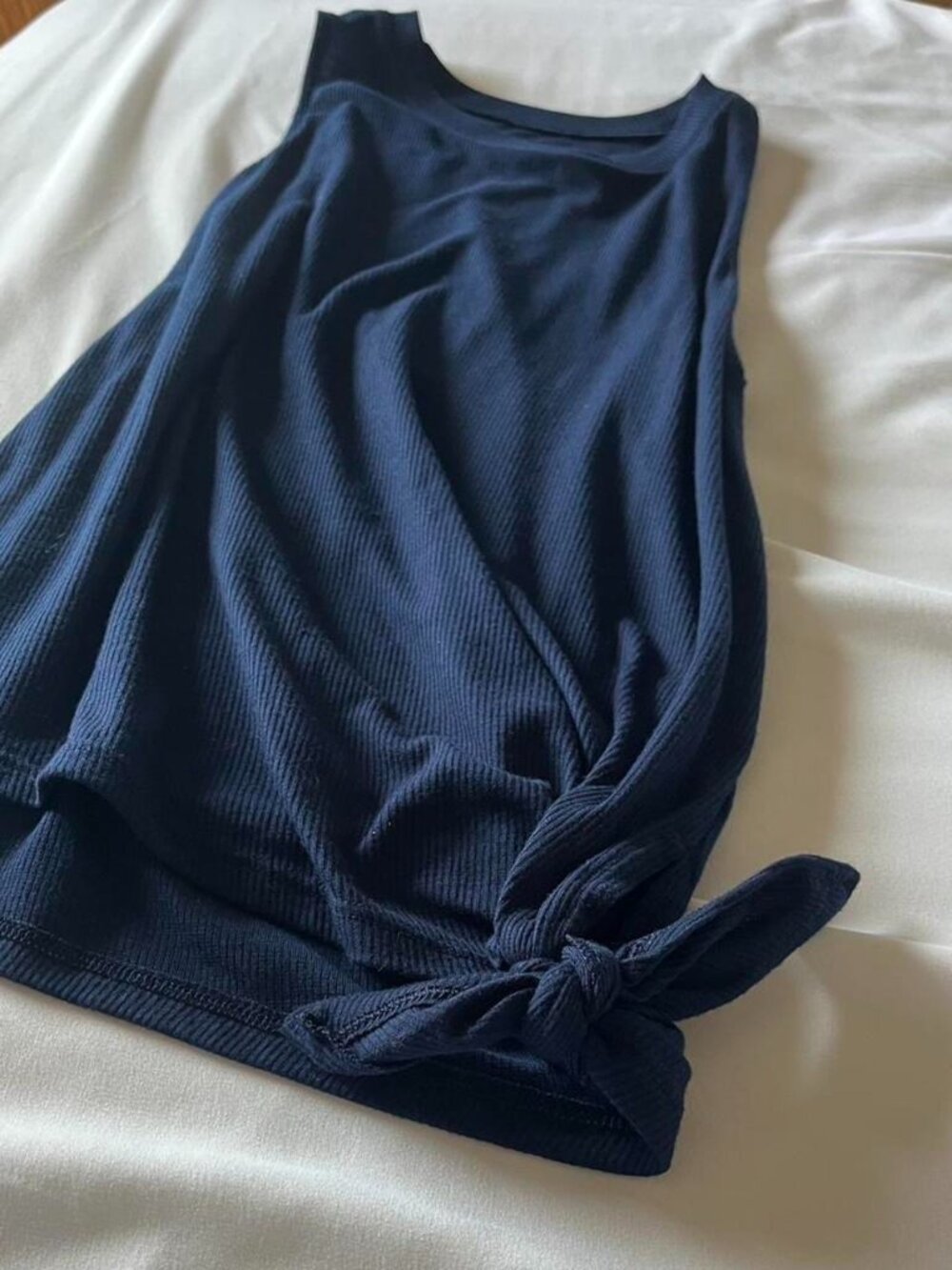 SO Authentic American Heritage Navy Tie-Hem Tank